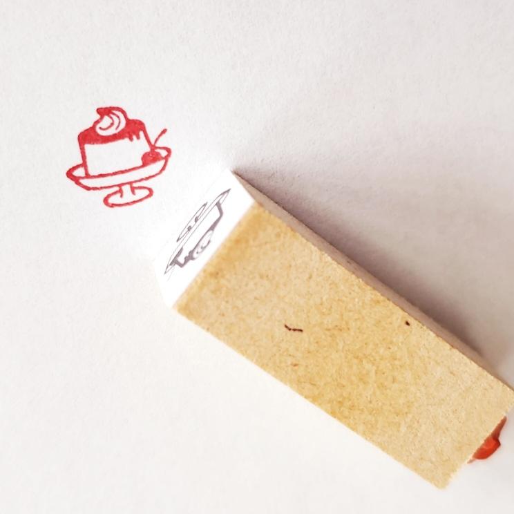 プリン ミニスタンプ(ゴム印)1枚目の画像