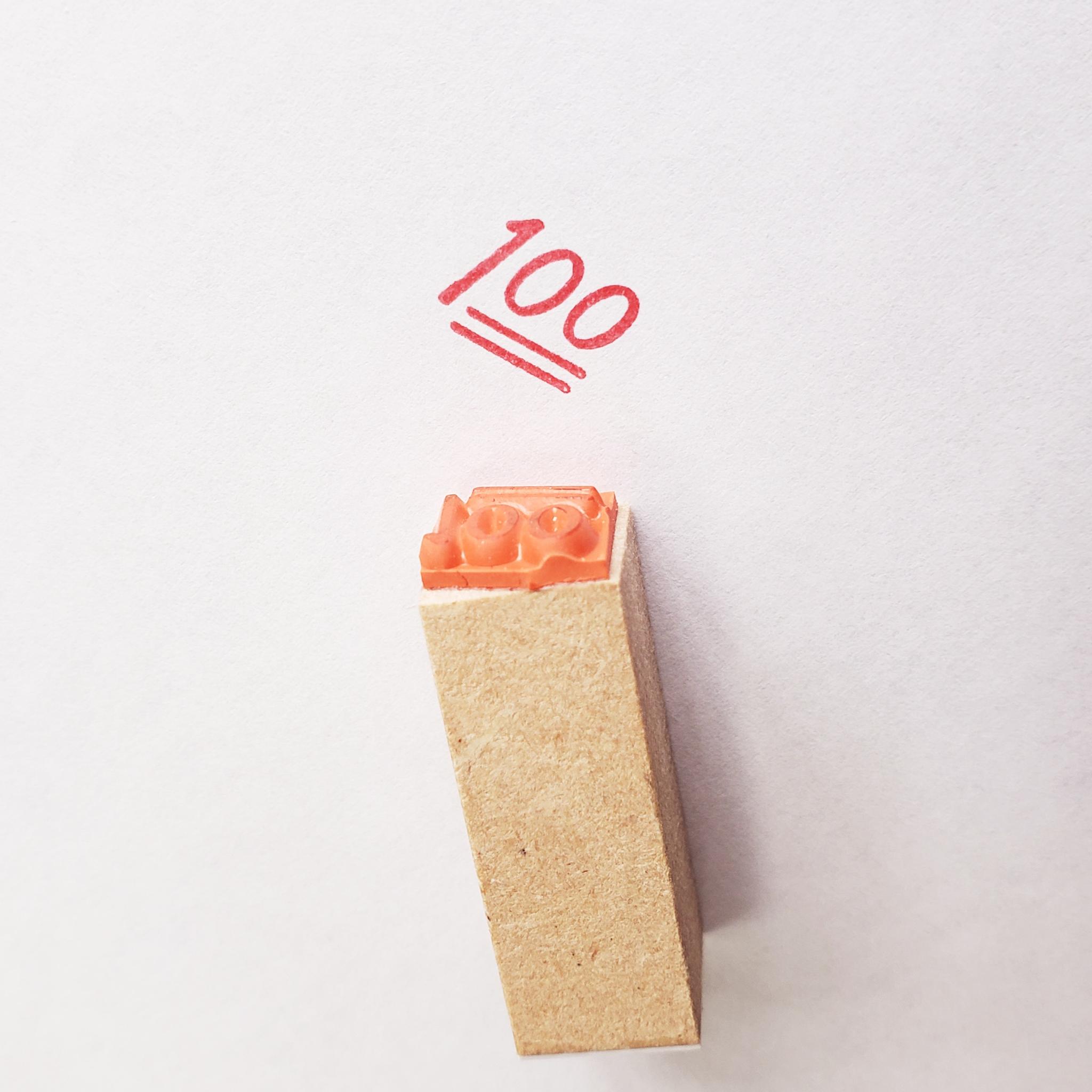 100点ミニスタンプ(ゴム印) | 2枚目