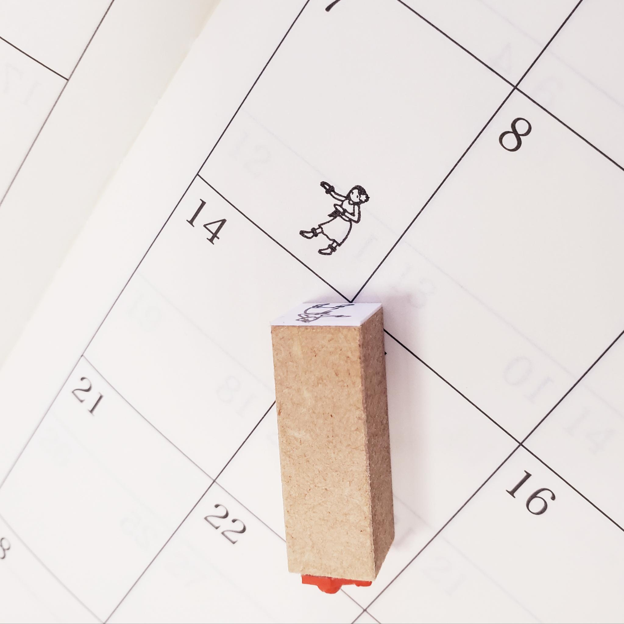 フラダンス スケジュールミニスタンプ(ゴム印)1枚目の画像