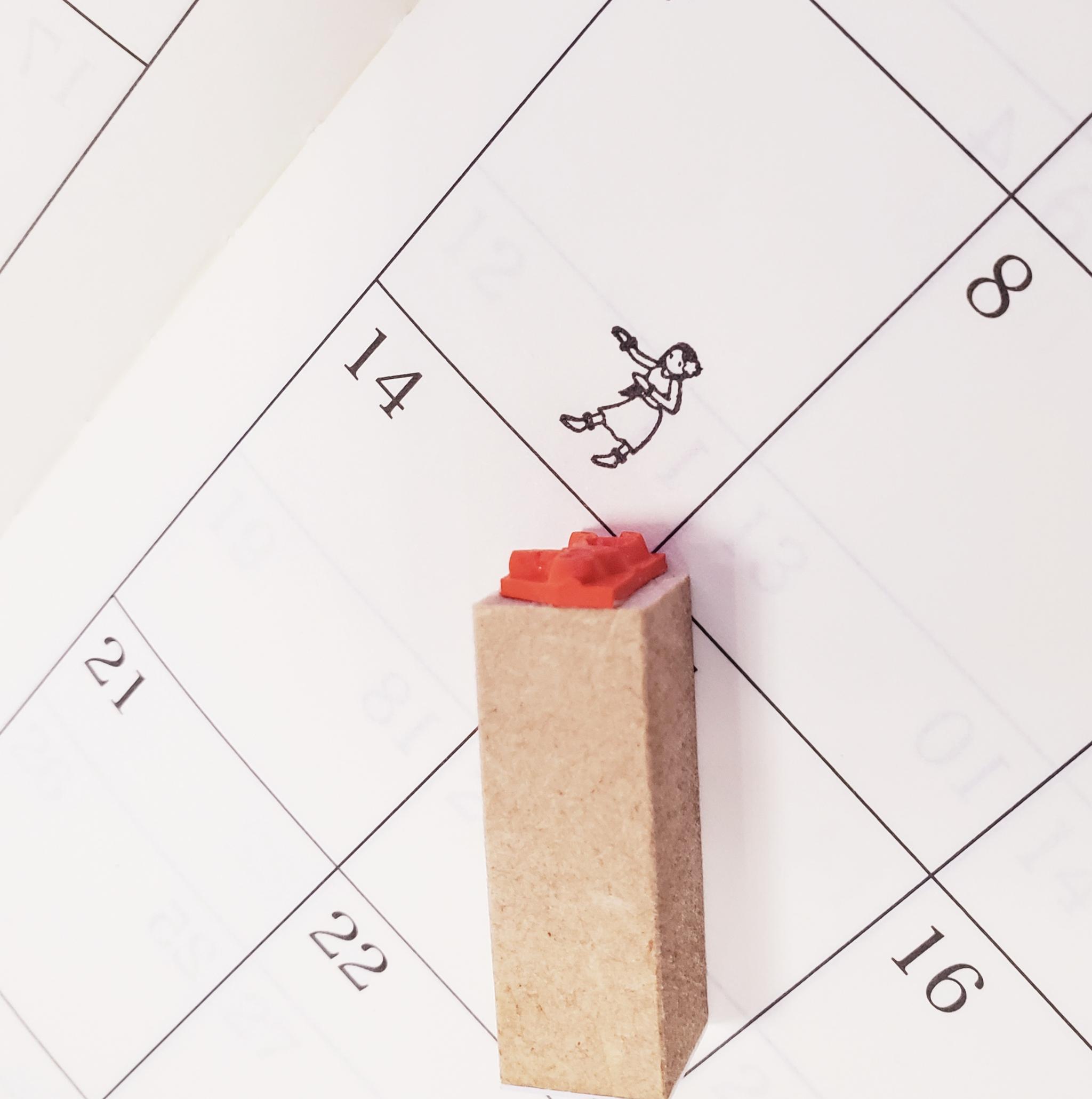 フラダンス スケジュールミニスタンプ(ゴム印) | 2枚目